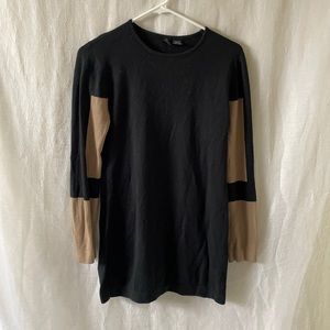 Sweater dress black tan Women's Size Large